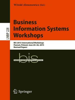 cover image of Business Information Systems Workshops